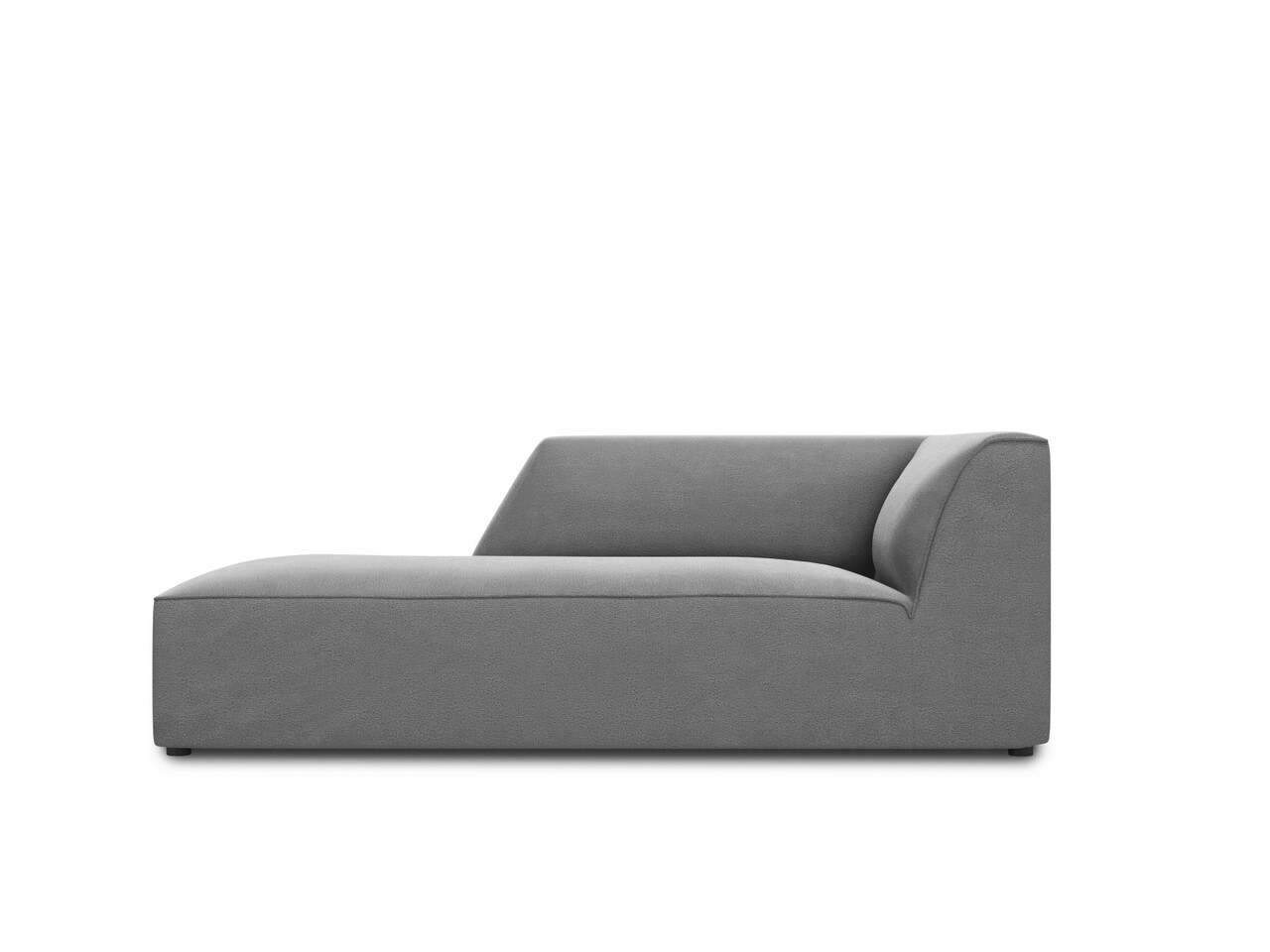 Sezlong living stanga 1 loc, Ruby, Micadoni Home, BL, 180x93x69 cm, catifea, gri - imagine 7